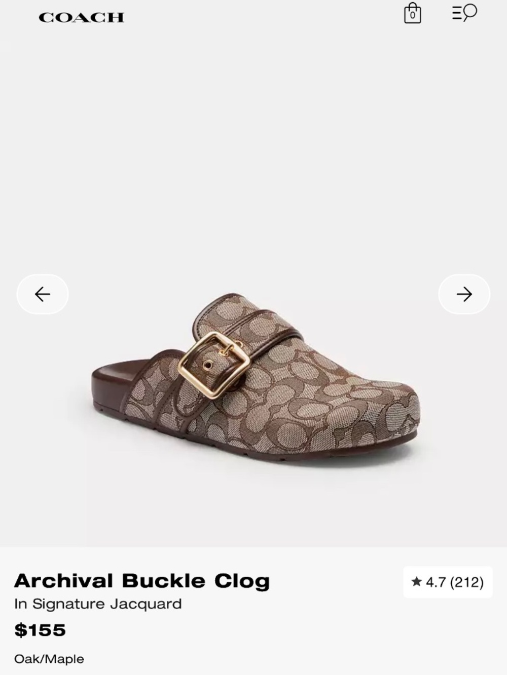 Coach Buckle Clog